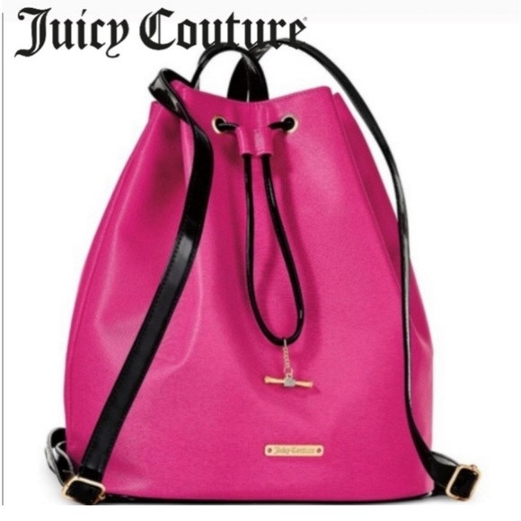 Juicy Couture Handbags - Juicy Couture Pink Drawstring Backpack